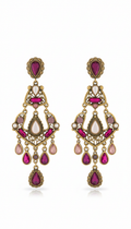 Statement earrings in antique gold