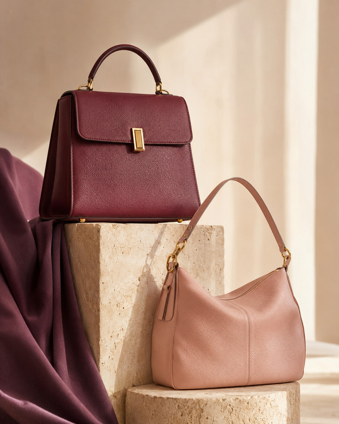 HavaPassion berry and blush luxury handbags